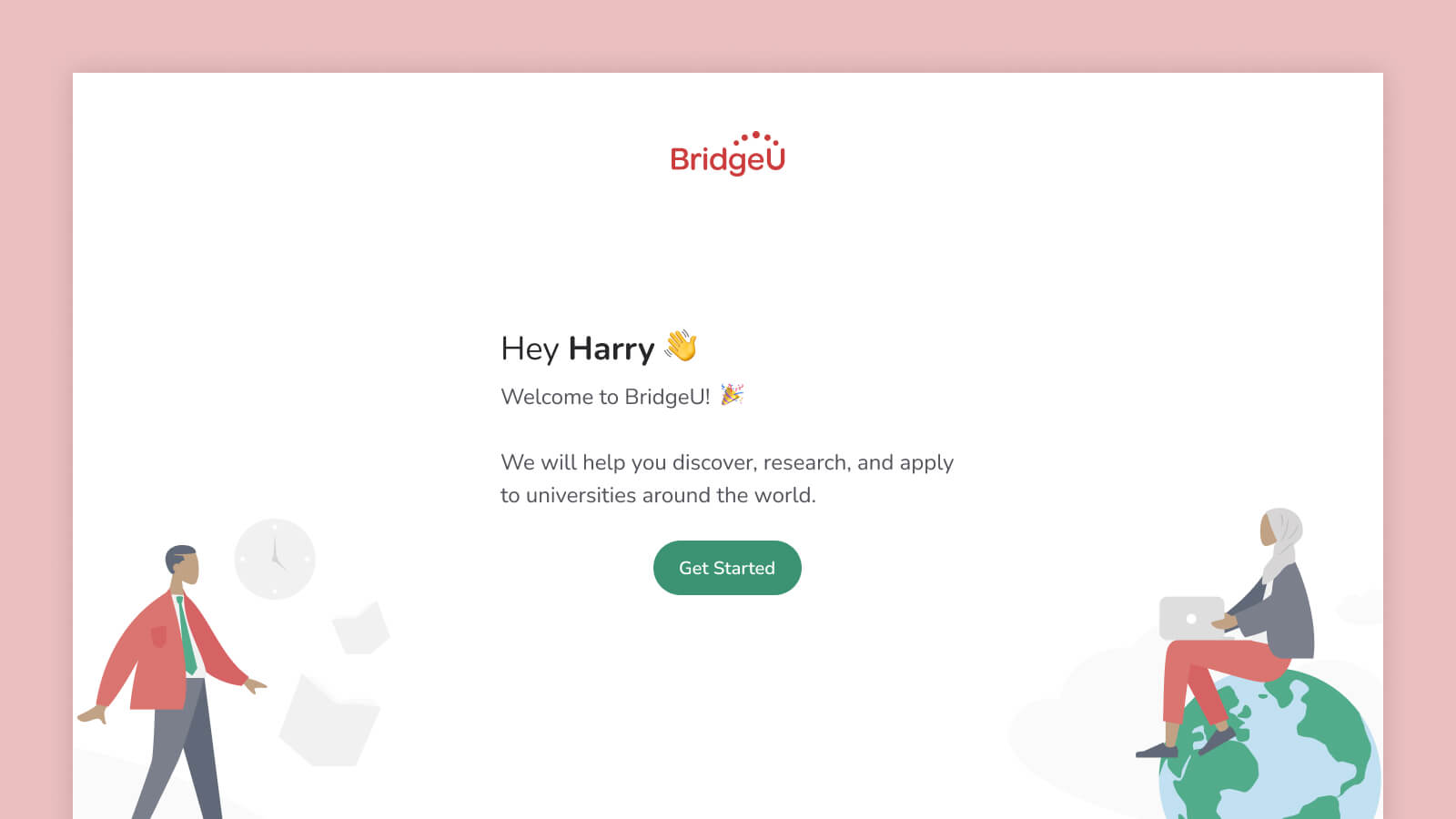 Final onboarding — welcome screen